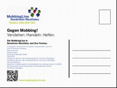 Vorschaubild Vorschaubild 2: Postkarte MobbingLine NRW