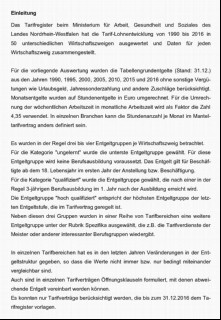 Vorschaubild 2: Tarif-Lohnentwicklung 1990 bis 2016.