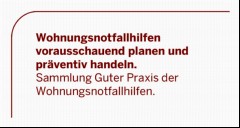 Vorschaubild 2: Wohnungsnotfallhilfen vorausschauend planen und präventiv handeln.