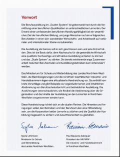 Vorschaubild Vorschaubild 3: Kooperation von Berufsschulen, den Industrie- und Handelskammern und den zugehörigen Ausbildungsbetrieben in NRW - Eine Handreichung