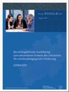 Vorschaubild 1: Berufsbegleitende Ausbildung zum besonderen Erwerb des Lehramtes für sonderpädagogische Förderung (VOBASOF)Beilage zu Schule NRW